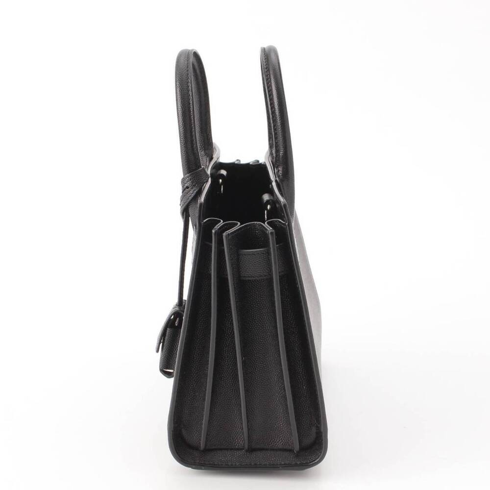 Saint Laurent Sac de Grain Handbag Black Jour Leather